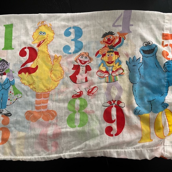 Vintage Sesame Street Pillow Case , Standard, Ernie , Cookie Monster , Big Bird - Picture 2 of 5